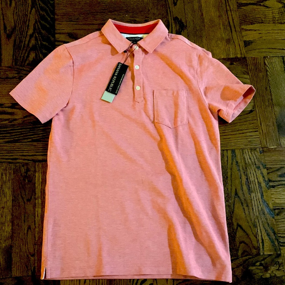 New Banana Republic Performance Pique Polo